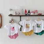 【66-100cm】セットアップ ロンパース ベビー 韓国風 フルーツ柄 - 画像 (12)