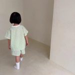 【73-120cm】セットアップ ベビー ドーパミンカラー チェック柄 - 画像 (8)