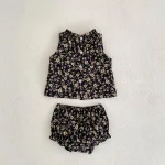 【66-100cm】セットアップ ベビー 小花柄 ノースリープ - 画像 (16)