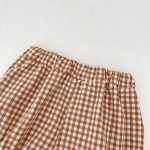 【66-100cm】セットアップ ベビー チェック 刺繍 フラワー - 画像 (21)