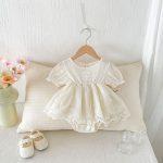 【66-90cm】ロンパース ベビー 柔らか レースプリンセス - 画像 (3)