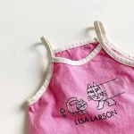 【66-90cm】ロンパース ベビー 英字 キャミソール カートゥーン - 画像 (24)