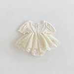 【66-90cm】ロンパース ベビー 柔らか レースプリンセス - 画像 (5)