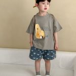 【90-150cm】Tシャツ フルーツ 文字柄 シンプル ゆったり - 画像 (4)
