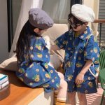 【90-150cm】セットアップ ひまわり デザイン デニム - 画像 (9)