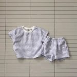 【73-120cm】セットアップ ベビー ドーパミンカラー チェック柄 - 画像 (4)