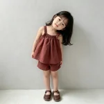 【70-120cm】キャミセットアップ ベビー 韓国風 シンプル - 画像 (10)