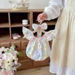 【66-130cm】ロンパースorワンピースベビー 姉妹服 カラフル フリル - 画像 (10)