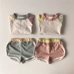 【73-120cm】セットアップ ベビー 韓国風 カラー切り替え - 画像 (6)