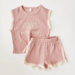 【80-130cm】セットアップ 女の子 レースフリル ノースリーブ - 画像 (6)