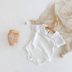 【66-90cm】ロンパース ホワイト ドット柄 可愛い ベビー服 - 画像 (7)