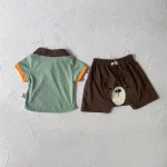 【66-90cm】パンツ or ポロ トップス ベビー 韓国風 ベアーデザイン - 画像 (22)