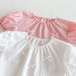 【80-130cm】ショートパンツ 女の子 無地 蝶結び セットアップ - 画像 (13)