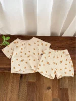 【66-100cm】セットアップ ベビー 小花柄ORレモンワッフル - 画像 (23)
