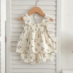 【66-100cm】セットアップ ベビー サスペンダートップス&ショーツセット - 画像 (4)