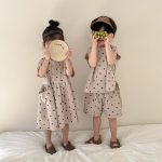 【80-130cm】セットアップorワンピース ノースリーブ ドット - 画像 (7)