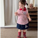 【80-130cm】ベストorスカート 女の子 ボーダー柄 おしゃれ - 画像 (4)