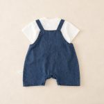 【73-100cm】セットアップ ベビー 可愛い ゾウ柄 デニム サロペット - 画像 (7)