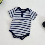 【66-90cm】ロンパース ベビー 爽やか ボーダー - 画像 (9)