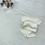 【73-100cm】セットアップ ベビー 韓国風 シンプル リブ - 画像 (4)