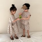 【80-130cm】セットアップorワンピース ノースリーブ ドット - 画像 (8)