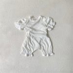 【66-90cm】ロンパース ベビー リボンタイ付き レーストリム - 画像 (16)