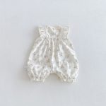 【66-90cm】 オールインワン ベビー フラワー柄 フリル - 画像 (7)