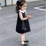 【80-130cm】ワンピース 女の子 リボン 丸襟 - 画像 (5)
