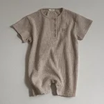 【66-90cm】ロンパース ベビー 韓国風 クールネック - 画像 (4)