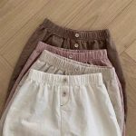 【73-100cm】七分丈パンツ ベビー ストレッチ ウエストゴム - 画像 (7)