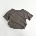 【80-130cm】半袖Tシャツ キッズ服 クリーム サラシリーズ コットン - 画像 (5)