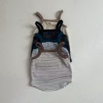 【73-100cm】セットアップ ベビー ボーダーキャミソール&ショートパンツ - 画像 (7)
