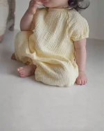 【66-90cm】ロンパース ベビー シンプル リネン オールインワン - 画像 (14)