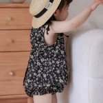 【66-100cm】セットアップ ベビー 小花柄 ノースリープ - 画像 (4)