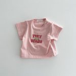 【73-100cm】半袖Tシャツ ベビー アルファベット クマ柄 プリント - 画像 (7)