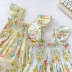 【66-90cm】ロンパース ベビー イエロー フラワー かわいい - 画像 (8)