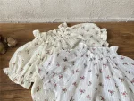 【66-90cm】ロンパース or ワンピース ベビー 小花柄 シンプル - 画像 (21)