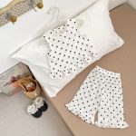 【73-120cm】 セットアップ 女の子 ドットノースリーブ - 画像 (7)