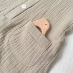 【66-90cm】ロンパース ベビー コットンシワ加工 半袖 折り襟 - 画像 (18)