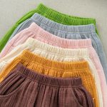 【80-130cm】セットアップ ベビー 無地 薄手 ガーゼ - 画像 (12)