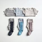 【73-100cm】セットアップ ベビー ベーシックリブ編み ボーダー柄 - 画像 (8)