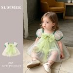【66-100cm】ロンパースorワンピース ベビー プリンセス メッシュ