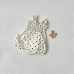 【66-90cm】キャミ ロンパース ベビー ドットor小花柄 - 画像 (8)