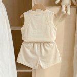 【80-130cm】セットアップ キッズ服 スポーツ ウェアベスト&ショートパン2点セット - 画像 (16)