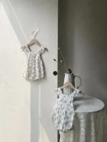 【66-90cm】ロンパース ベビー 小花柄 サロペット - 画像 (11)