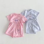 【80-130cm】2点セット 女の子 韓国雰囲気 リボン プリント - 画像 (18)