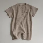 【66-90cm】ロンパース ベビー 韓国風 クールネック - 画像 (9)