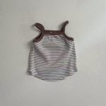 【73-100cm】セットアップ ベビー ボーダーキャミソール&ショートパンツ - 画像 (13)