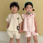 【80-150cm】セットアップ 女の子 リンクコーデリネン - 画像 (6)