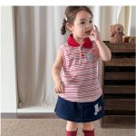 【80-130cm】ベストorスカート 女の子 ボーダー柄 おしゃれ - 画像 (8)